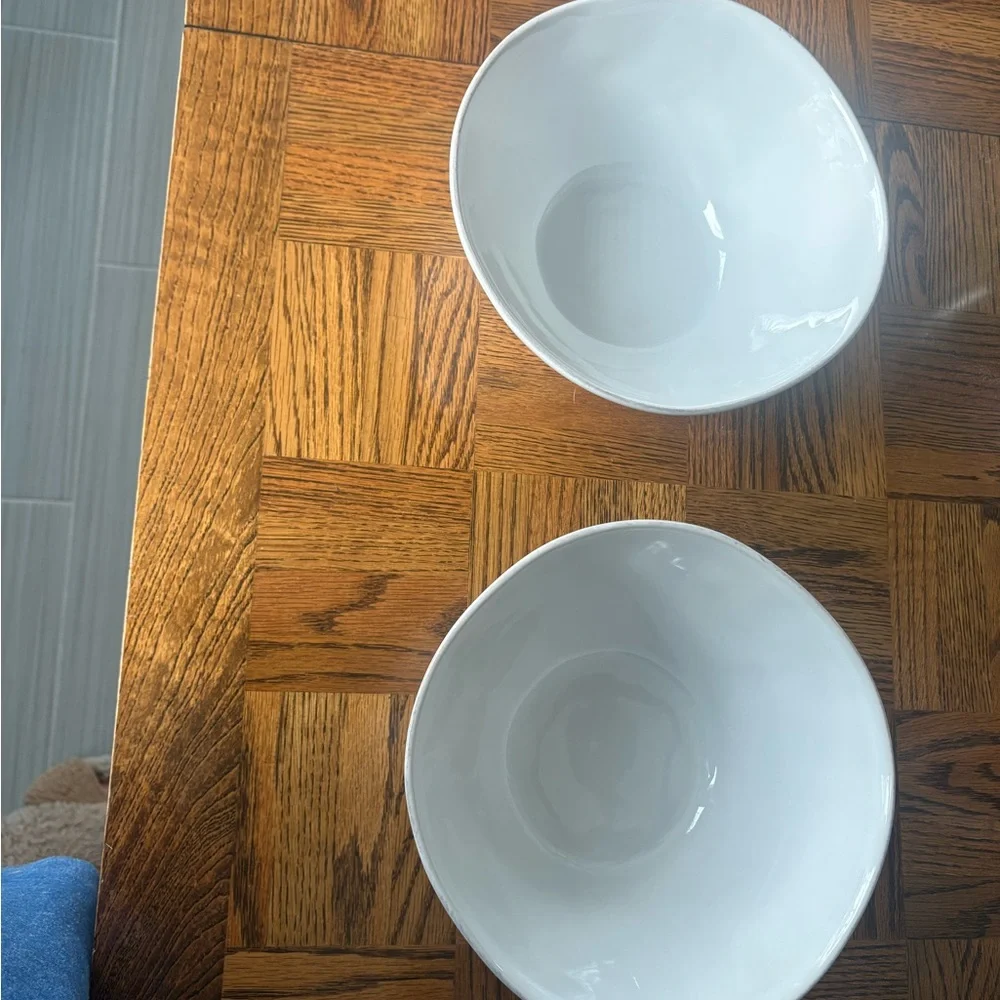 Crate&Barrel Classic White Bowls